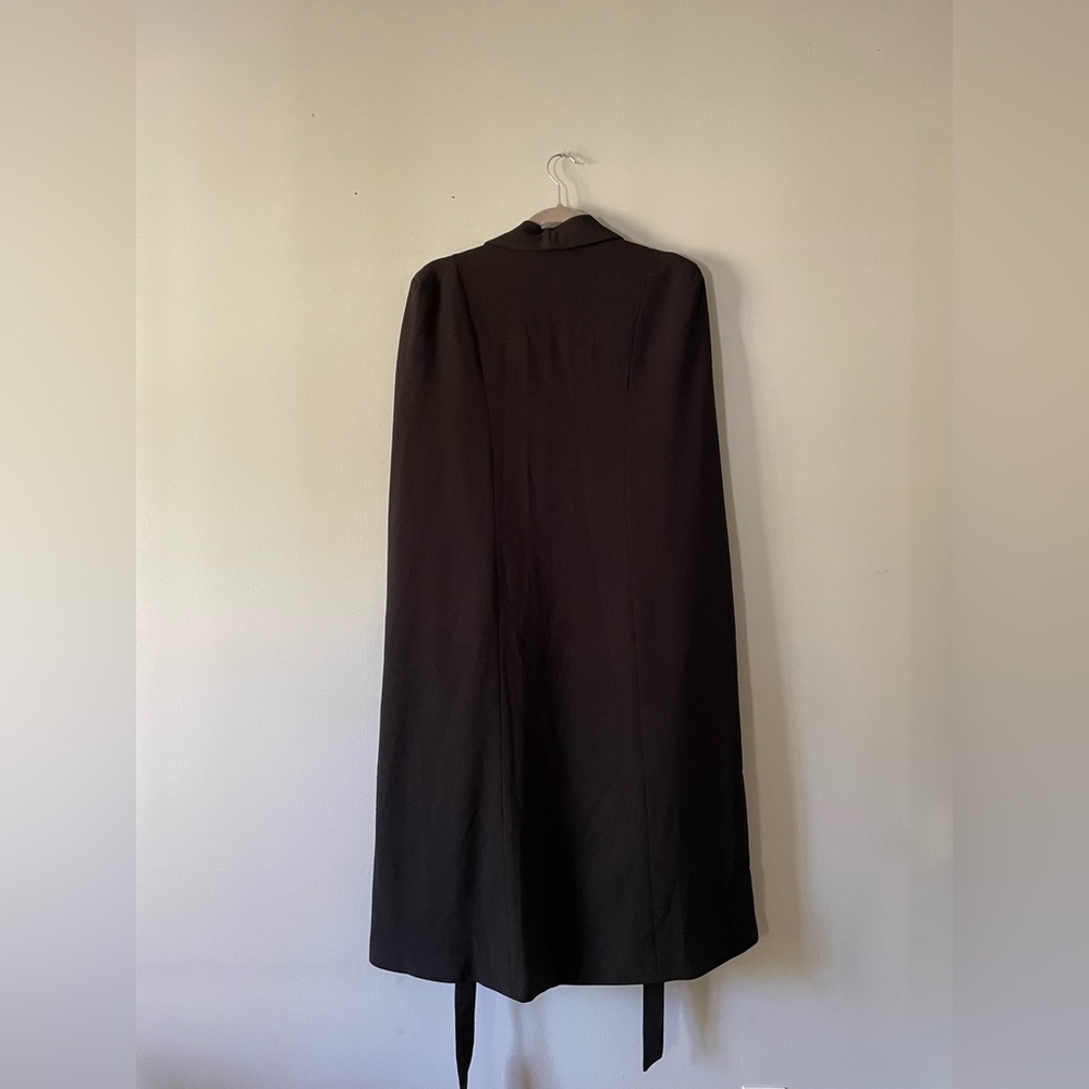 New York & Company Black Cape Blazer Jacket with Waist Tie - Picture 9 of 9